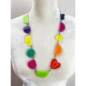 Sugar and Vice Colorful Acrylic fruit Necklace